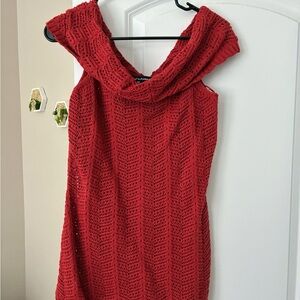 PacSun Red Crochet Maxi Dress